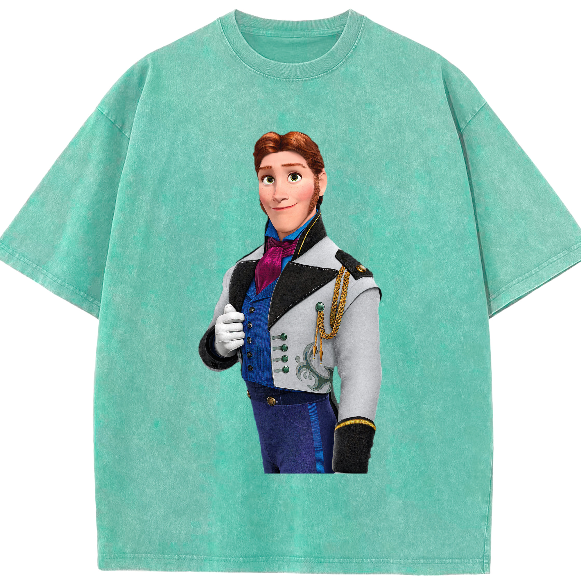 （画像用） アナと雪の女王 アンナ エルサ Frozen Anna Elsa 綿100% ヴィンテージ風 半袖Tシャツ（フロントプリント）